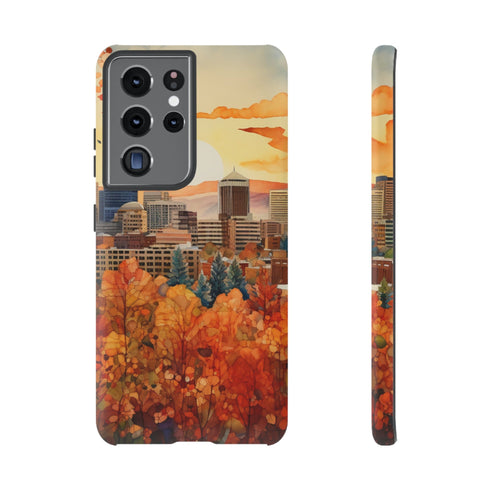 An Urban Autumn Overlook - Impact Resistant Phone Case Samsung Galaxy S21 Ultra Matte